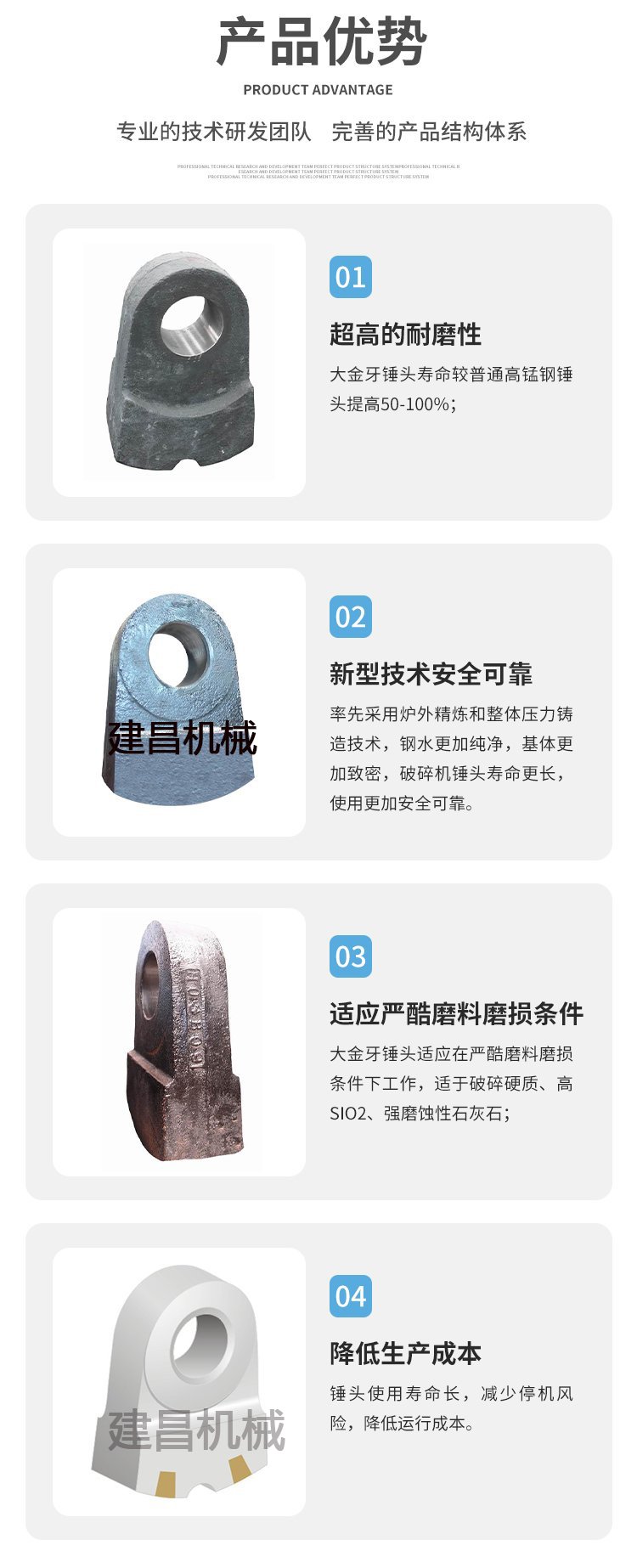 錘式破碎機配件與制砂機耐磨件 高鉻耐磨合金錘頭供貨商的選擇指南
